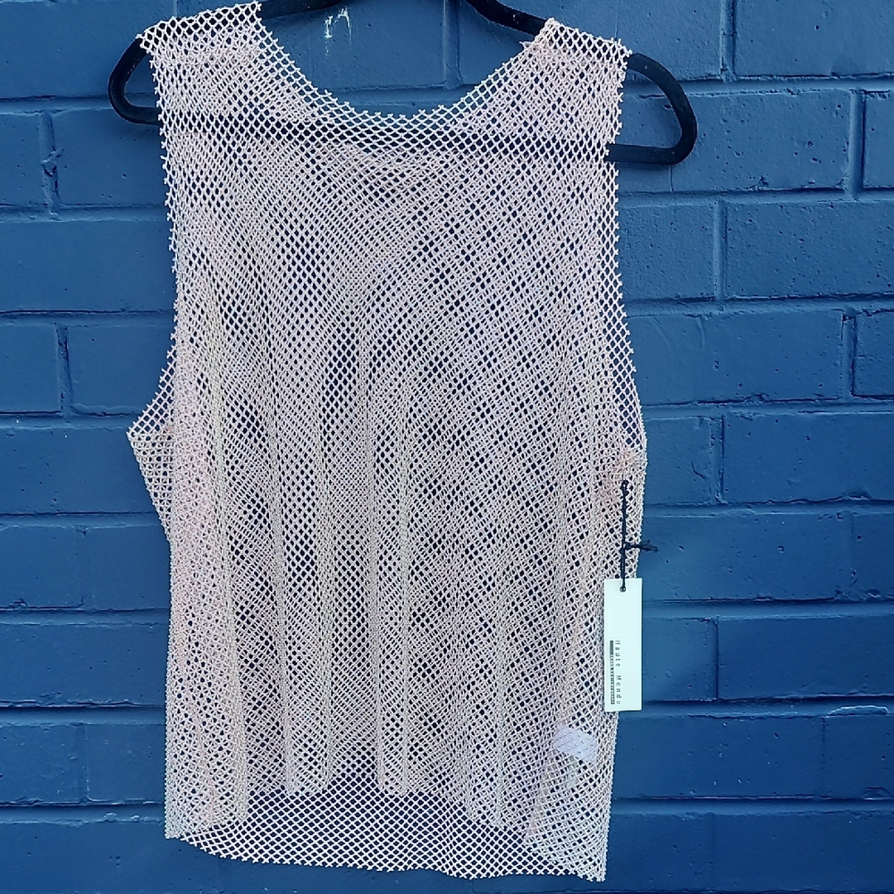 Mesh Sleeveless Top - Pink